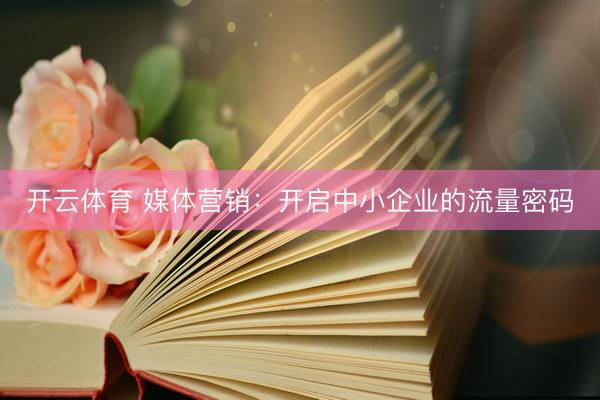 开云体育 媒体营销：开启中小企业的流量密码