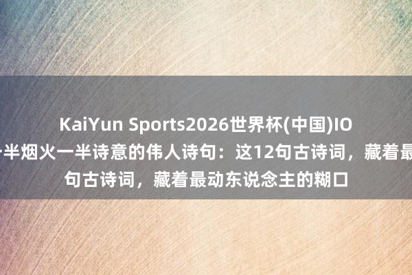 KaiYun Sports2026世界杯(中国)IOS/安卓官方下载 一半烟火一半诗意的伟人诗句：这12句古诗词，藏着最动东说念主的糊口