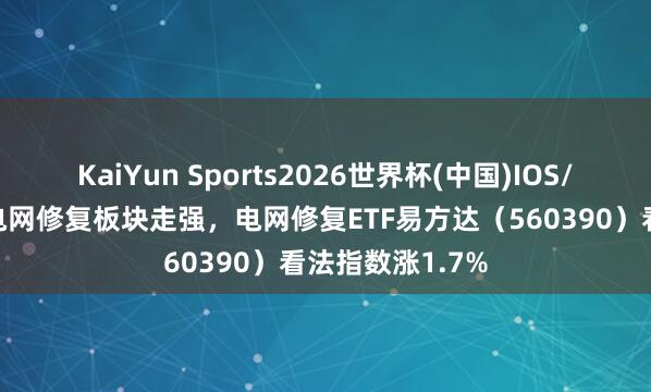 KaiYun Sports2026世界杯(中国)IOS/安卓官方下载 电网修复板块走强，电网修复ETF易方达（560390）看法指数涨1.7%