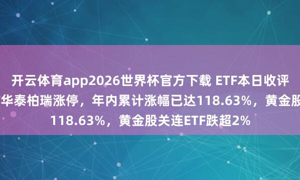 开云体育app2026世界杯官方下载 ETF本日收评 | 中韩半导体ETF华泰柏瑞涨停，年内累计涨幅已达118.63%，黄金股关连ETF跌超2%