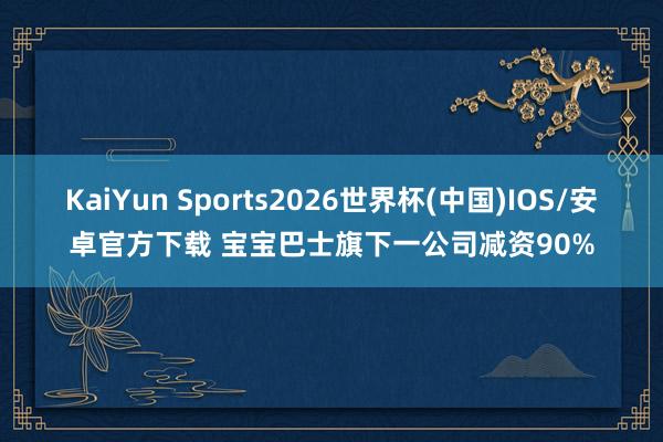 KaiYun Sports2026世界杯(中国)IOS/安卓官方下载 宝宝巴士旗下一公司减资90%