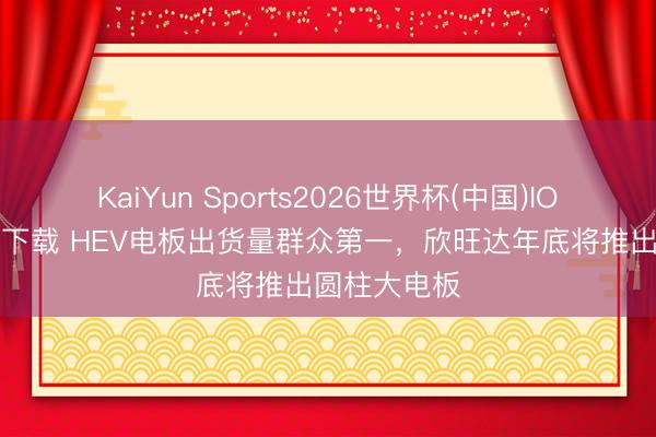 KaiYun Sports2026世界杯(中国)IOS/安卓官方下载 HEV电板出货量群众第一，欣旺达年底将推出圆柱大电板