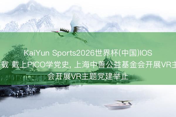 KaiYun Sports2026世界杯(中国)IOS/安卓官方下载 戴上PICO学党史, 上海中善公益基金会开展VR主题党建举止
