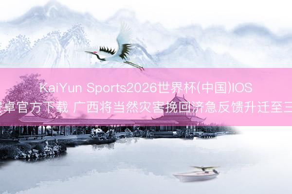 KaiYun Sports2026世界杯(中国)IOS/安卓官方下载 广西将当然灾害挽回济急反馈升迁至三级