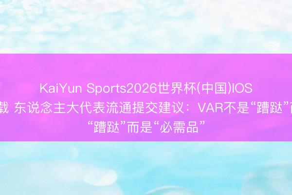 KaiYun Sports2026世界杯(中国)IOS/安卓官方下载 东说念主大代表流通提交建议：VAR不是“蹧跶”而是“必需品”