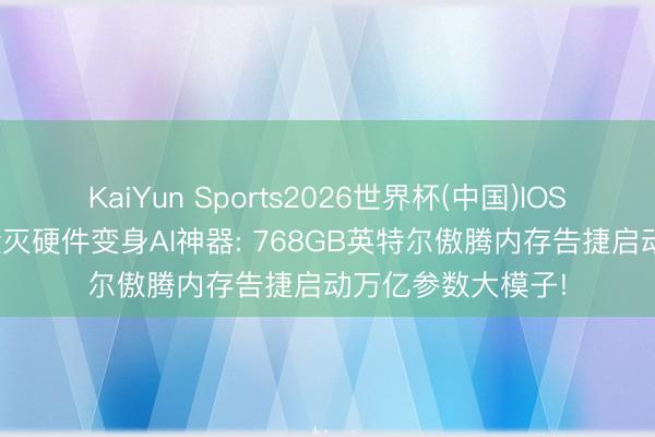 KaiYun Sports2026世界杯(中国)IOS/安卓官方下载 毁灭硬件变身AI神器: 768GB英特尔傲腾内存告捷启动万亿参数大模子!