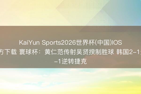 KaiYun Sports2026世界杯(中国)IOS/安卓官方下载 寰球杯：黄仁范传射吴贤揆制胜球 韩国2-1逆转捷克