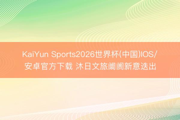 KaiYun Sports2026世界杯(中国)IOS/安卓官方下载 沐日文旅阛阓新意迭出