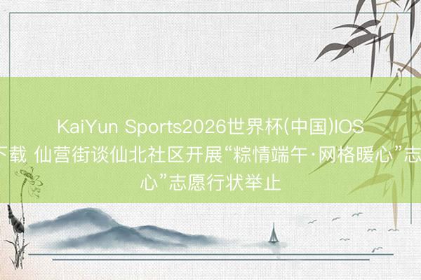 KaiYun Sports2026世界杯(中国)IOS/安卓官方下载 仙营街谈仙北社区开展“粽情端午·网格暖心”志愿行状举止